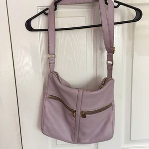 Fossil Erin Crossbody Lavender Lilac Leather